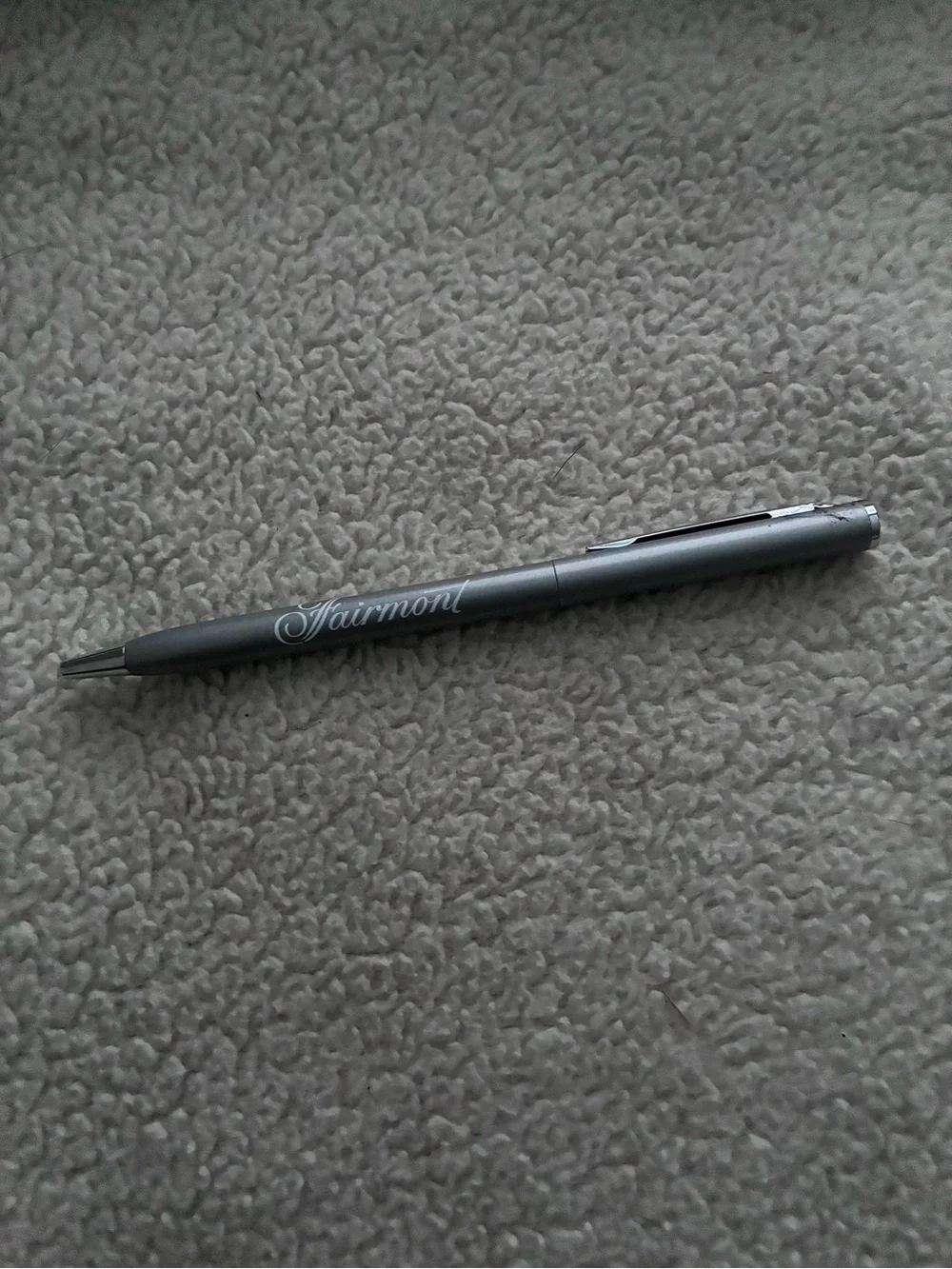 Fairmont Silver/White Monte Carlo Monaco 5* Luxury Hotel Pen (Black Ink)